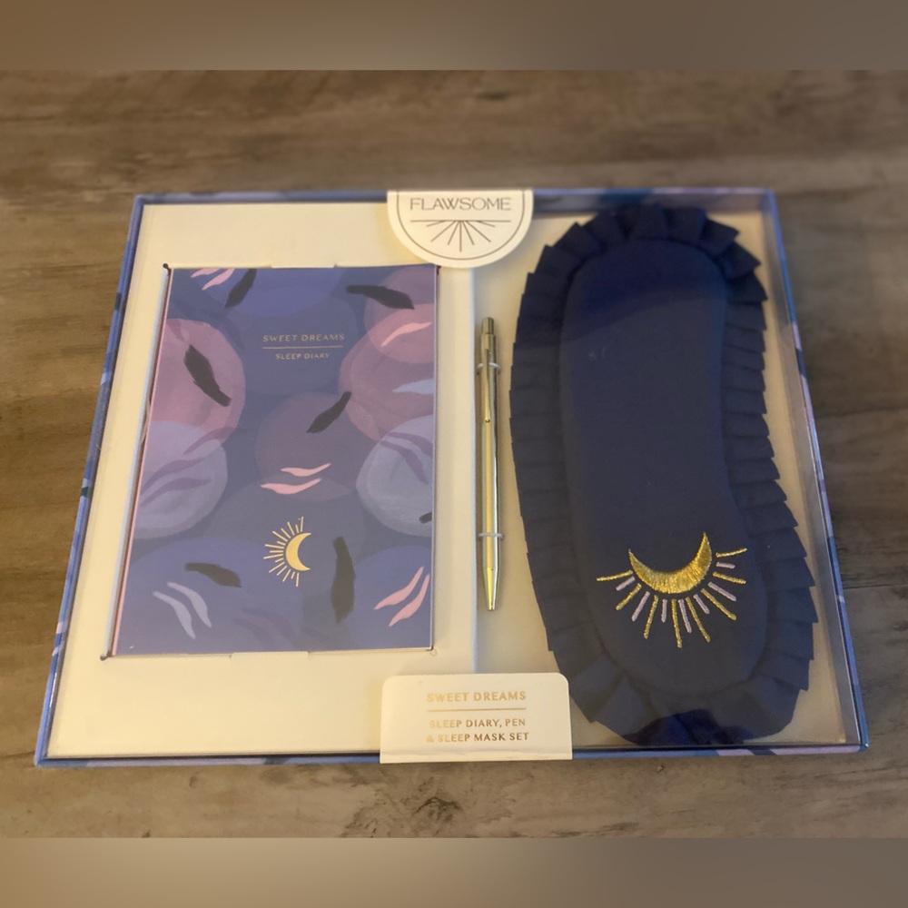 NWT Sweet Dreams Sleep Diary, Pen and Mask Set